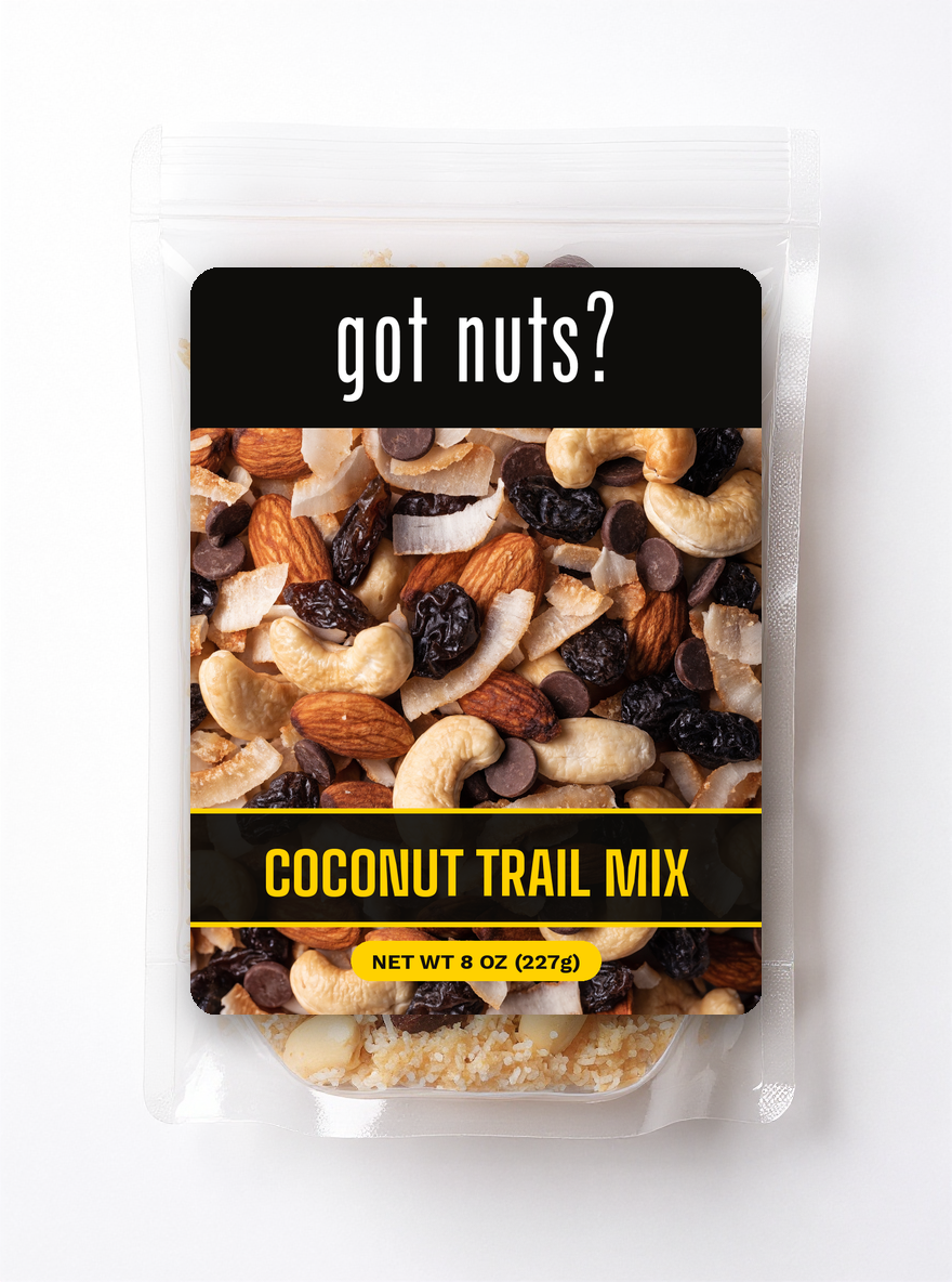 Got Nuts Coconut Trail Mix — clear bag with label