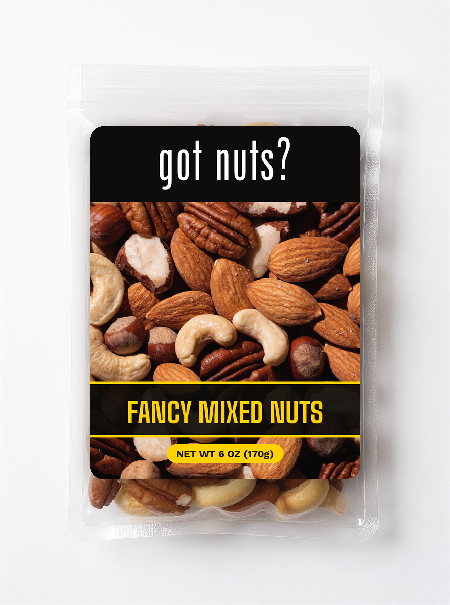 Got Nuts Fancy Mixed Nuts — clear bag with label