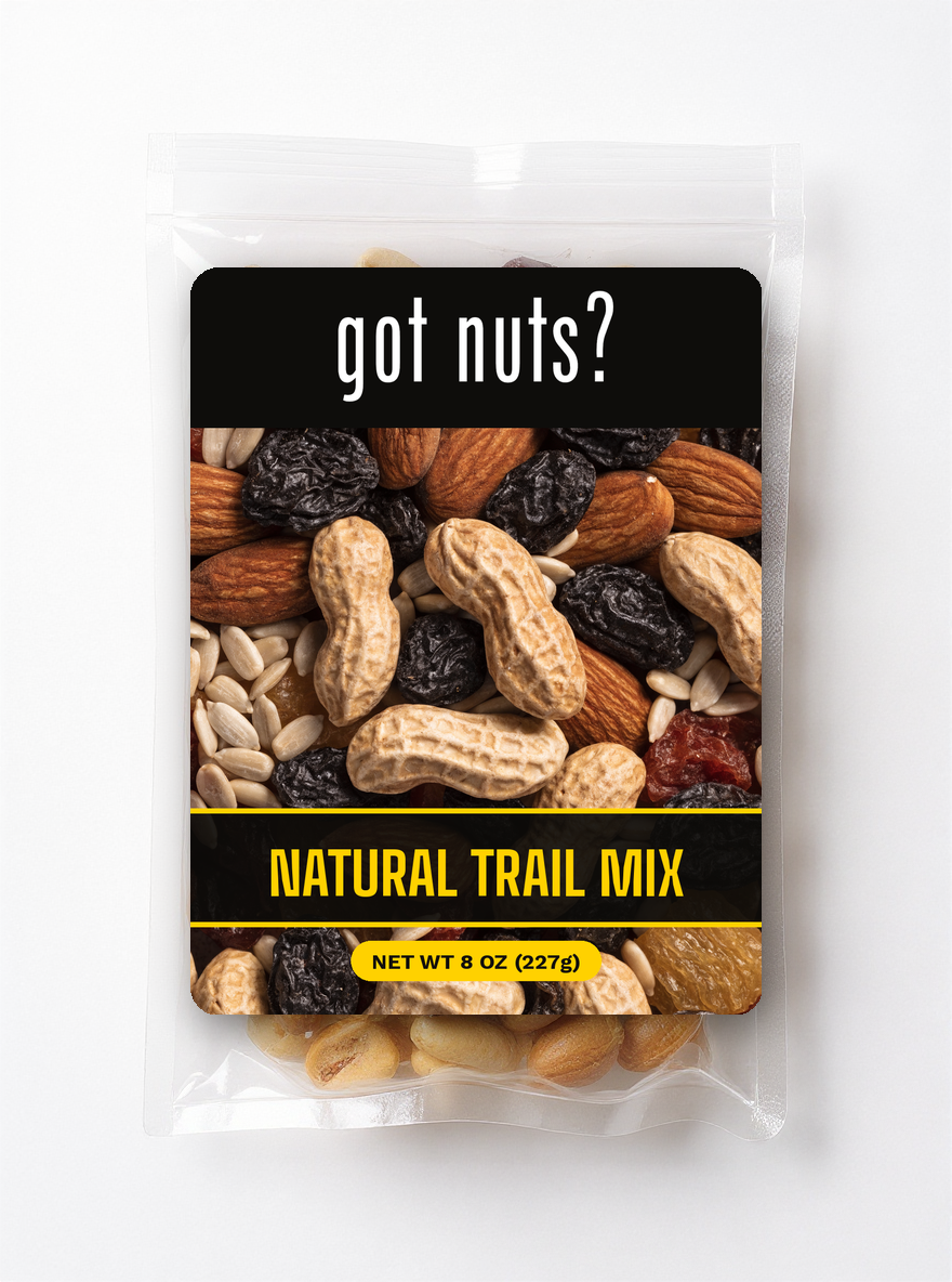 Got Nuts Natural Trail Mix — clear bag with label