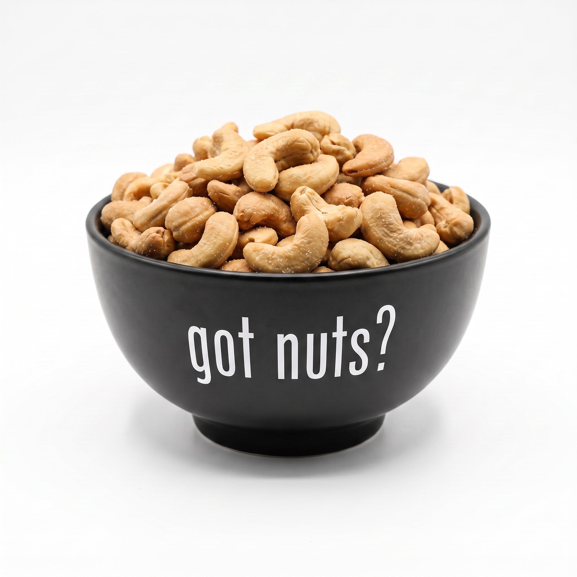 Roasted Salted Cashews in a Got Nuts bowl