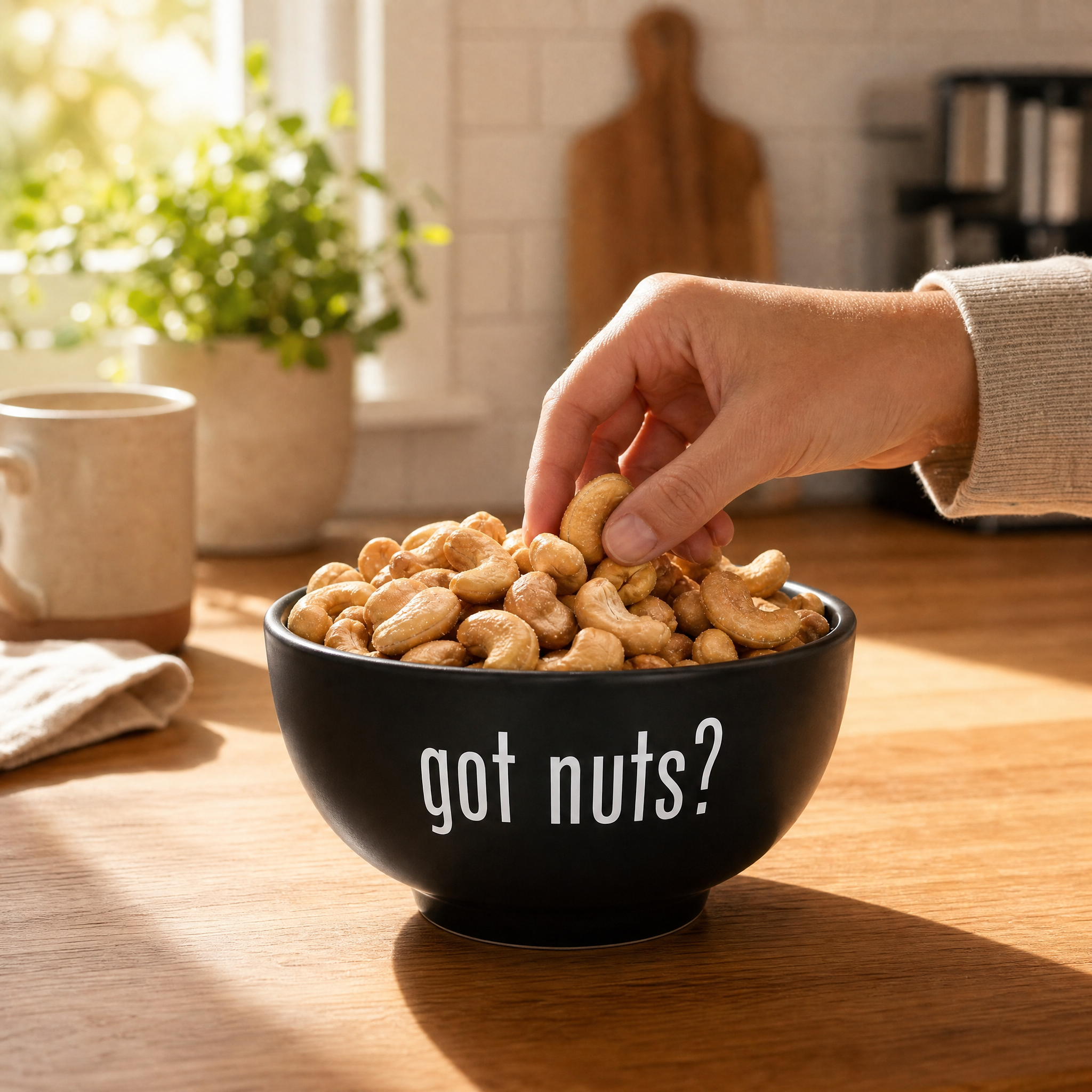 Roasted Salted Cashews lifestyle in-use shot