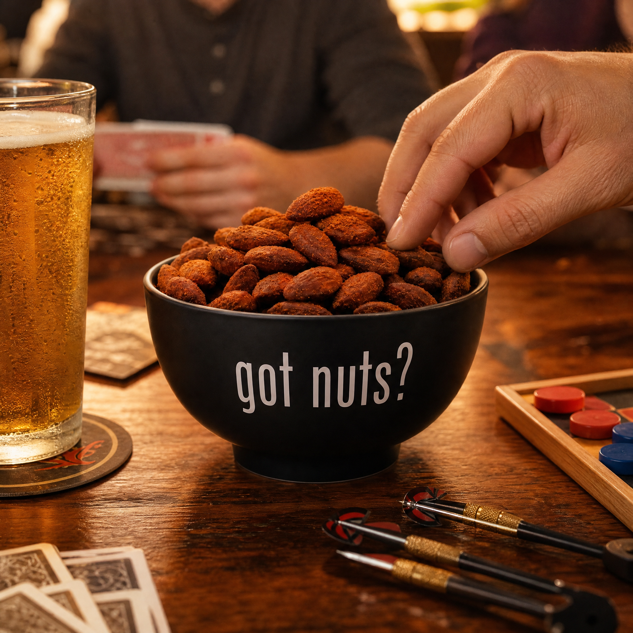 BBQ Almonds lifestyle in-use shot
