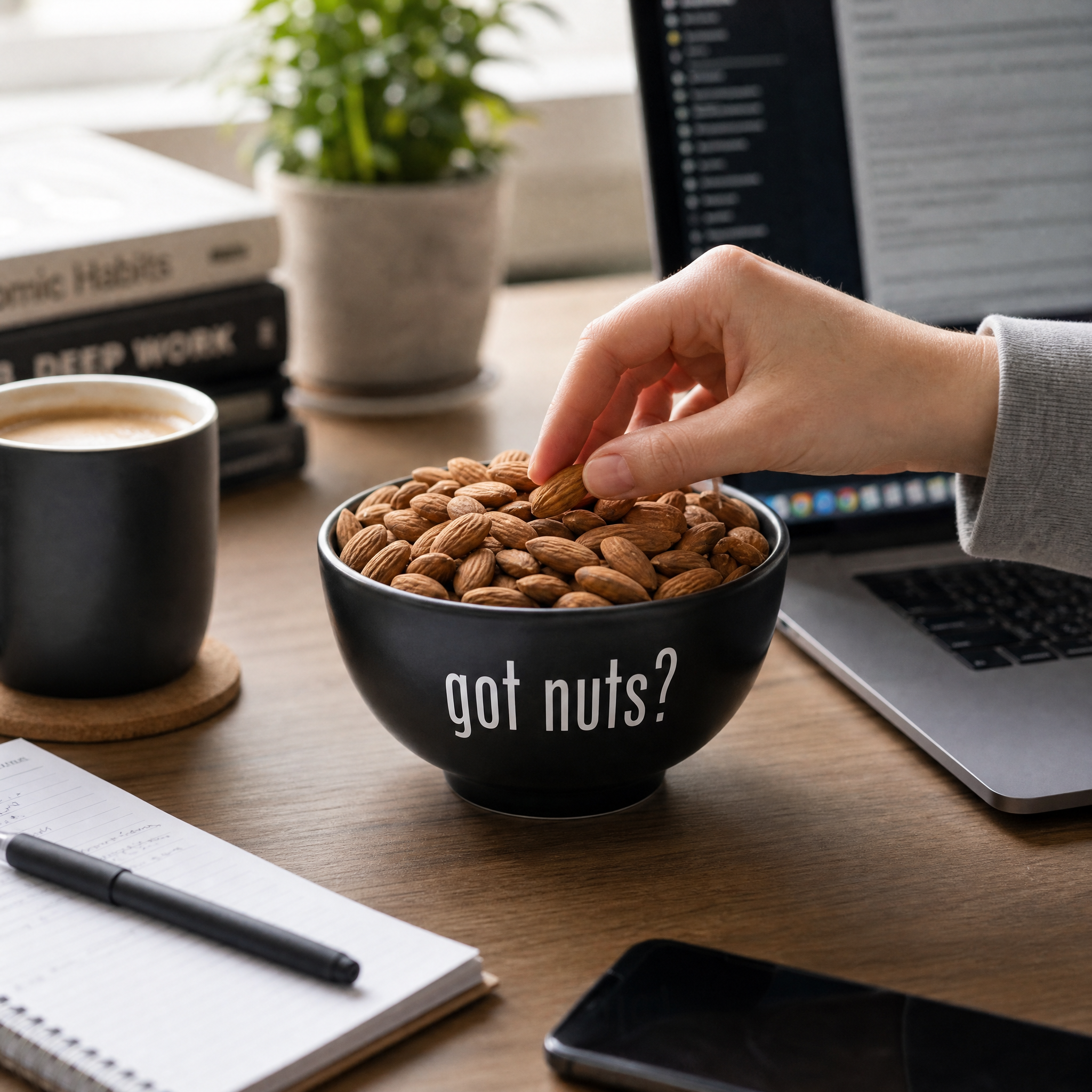 Raw Almonds lifestyle in-use shot