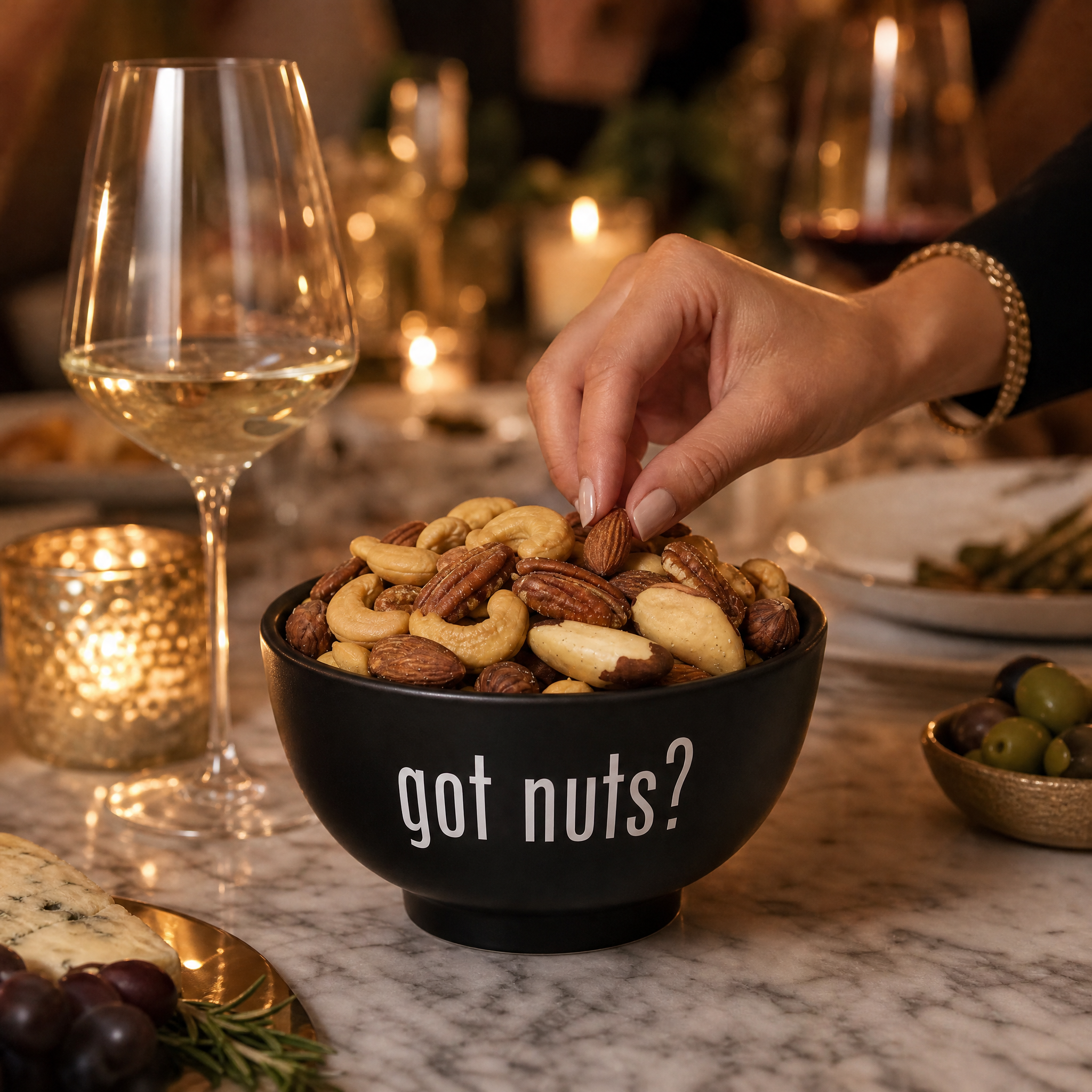 Fancy Mixed Nuts lifestyle in-use shot