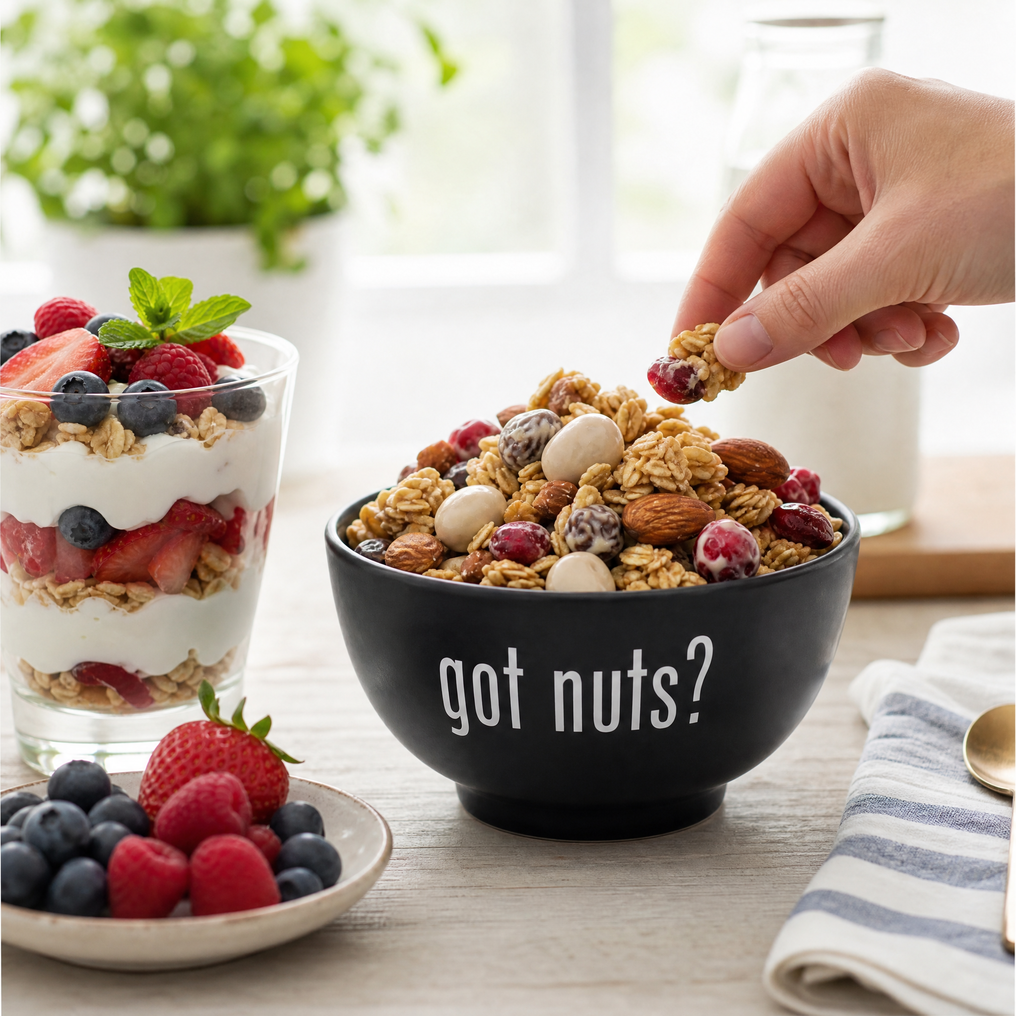 Greek Yogurt Trail Mix lifestyle in-use shot