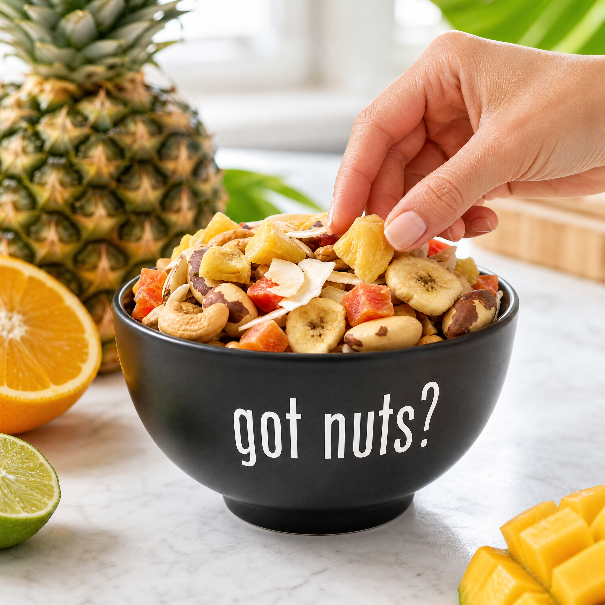 Tropical Trail Mix lifestyle in-use shot